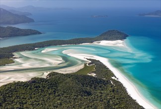 View downstream to Hill Inlet and Whitehaven Beach
