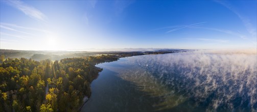 Morning fog over Lake Starnberg