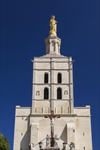 Golden Saint-Mary statue on top of the cathedral