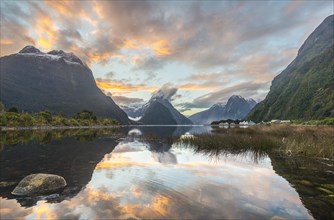 Mitre Peak reflecting in the water