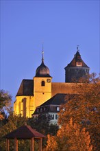 Old town with Schoch Tower and church St. Cyriakus