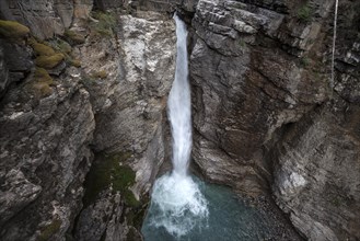 Waterfall of Johnston Creek in Johnston Canyon