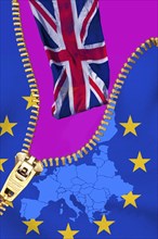 British flag leaves Europe with EU stars