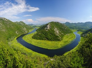 River bend of the river Rijeka Crnojevica