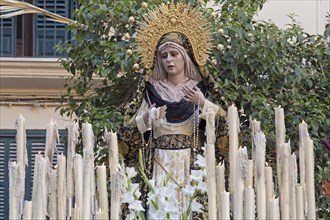 Statue of the Virgin Mary at a Good Friday procession