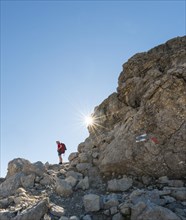 Hiker during the ascent