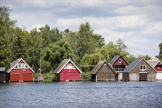 Boathouses on the banks of Binnenmuritz