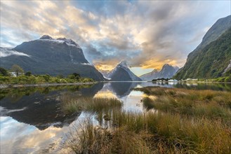 Mitre Peak reflecting in the water