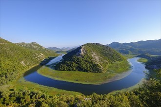 River bend of the river Rijeka Crnojevica