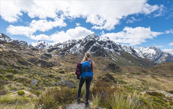 Hiker on the Routeburn Track