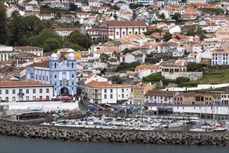 View of Angra do Heroismo with harbour