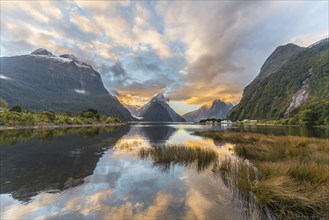 Mitre Peak reflecting in the water