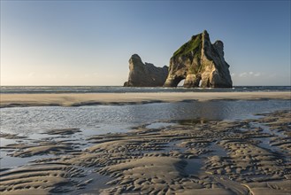 Rock island on Wharariki beach