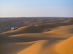 Off-road vehicle on sand dunes