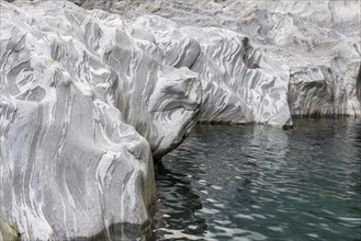 Majestic rock structures and the mountain river Verzasca