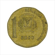 One Dominican peso coin