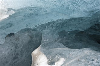 Ice formation in a crevasse