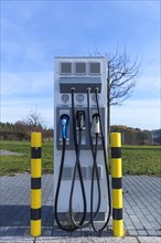 Electric filling station on a motorway rest area of the A9