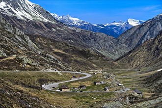 Mountain landscape with hairpin bend