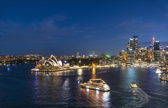 Circular Quay and The Rocks at night