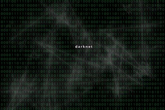 Computer matrix with word Darknet