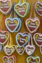 Gingerbread hearts with sayings