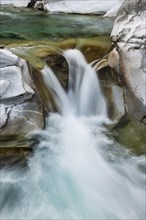 Small waterfall of the Verzasca River