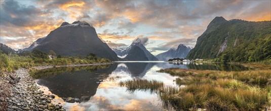 Mitre Peak reflecting in the water
