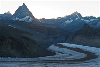 Dawn at the Gorner Glacier
