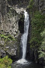 Waterfall over basalt columns