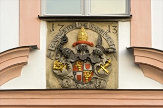 Coat of arms of the prince bishop Johann Anton I. Knebel of cathedral arch