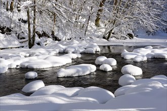 River in snowy landscape