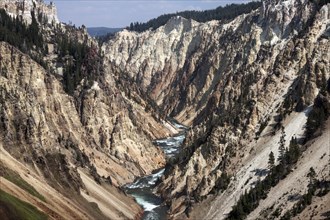 View of the Grand Canyon of the Yellowstone and Yellowstone River
