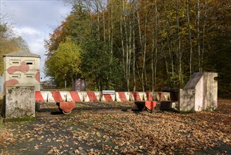 Border security at the checkpoint of the former GDR Bavaria Thuringia near Henneberg