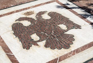 Mosaic floor with double-headed eagle