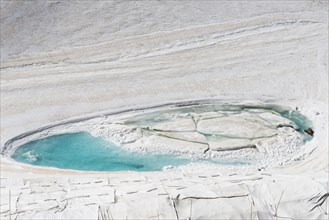 Molten pool at Corvatsch glacier in St. Moritz