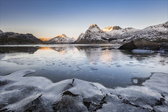 Ice on the shore of the fjord