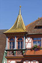 Gold roof on corner tower