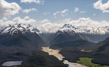 View on Dart River and mountain scenery