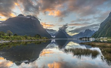 Mitre Peak reflecting in the water