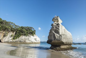 Rock formation on the beach near Cathedral Cove