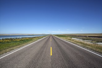 Empty straight road
