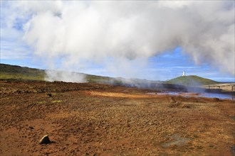 Hot volcanic steam
