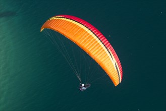 Paragliding over Molveno Lake