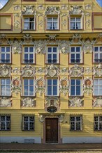 Baroque aristocratic town house Thurn- and Taxishaus with stucco facade in Rococo