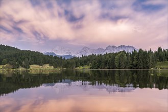 Lake Geroldsee with dramatic clouds