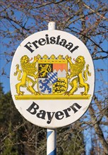 Border sign Bavaria