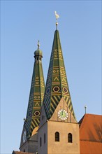 Steeples with colorful glazed tiles