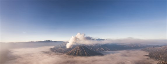 Mount Bromo volcanic clouds