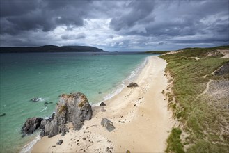 Sandy beach and cliffs at Cape Balnakeil